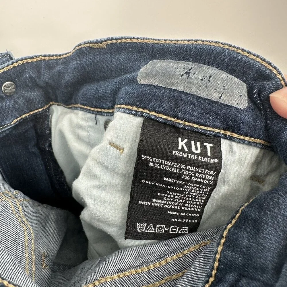 Kut from the Kloth Women's Skinny Jeans‎ Distressed Hem Size 6